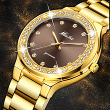 Load image into Gallery viewer, MISSFOX Elegant Woman Watch Luxury Brand Female Wristwatch Japan Movt 30M Waterproof Gold Expensive Analog Geneva Quartz Watch
